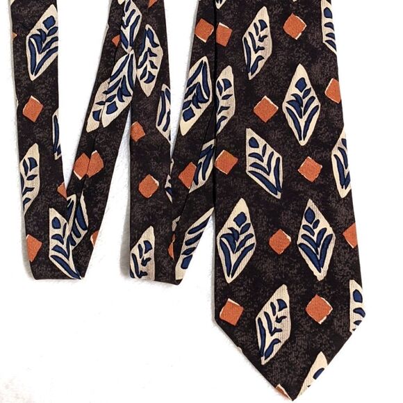 Vintage Men's 100% Silk Vintage Tie - Abstract Motif by Chez Roffe - Picture 2 of 13
